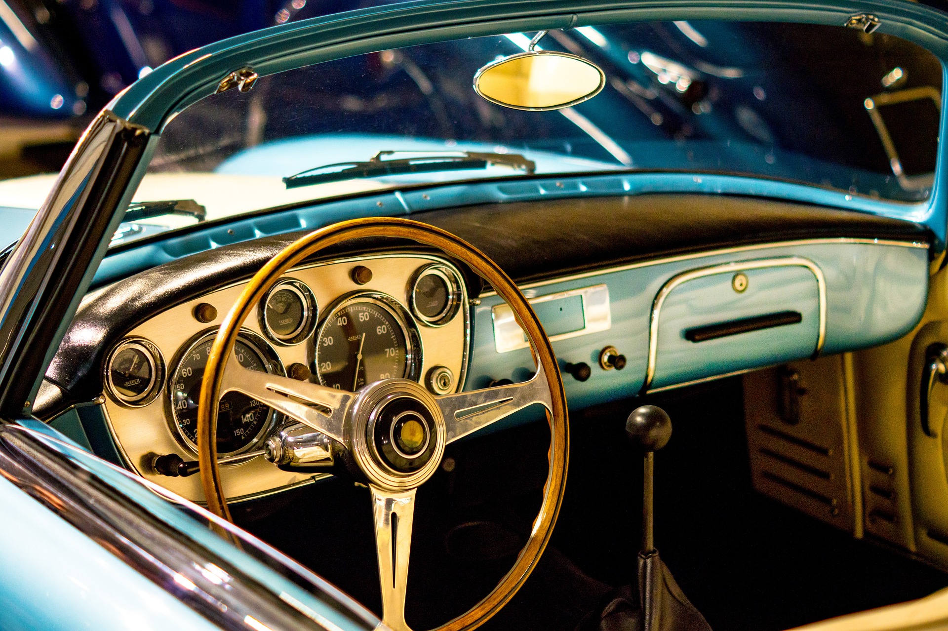 A classic car like those you can see at the Branson Auto and Farm Museum.