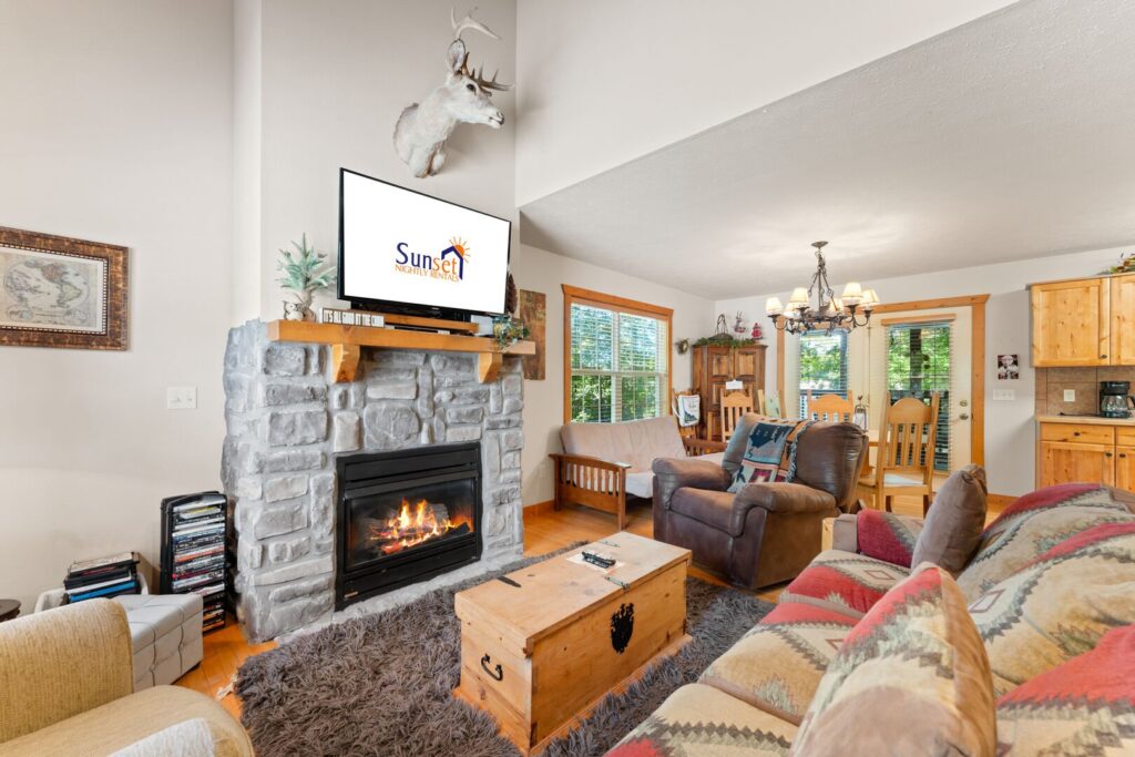 Living room in one of our Branson vacation cabins