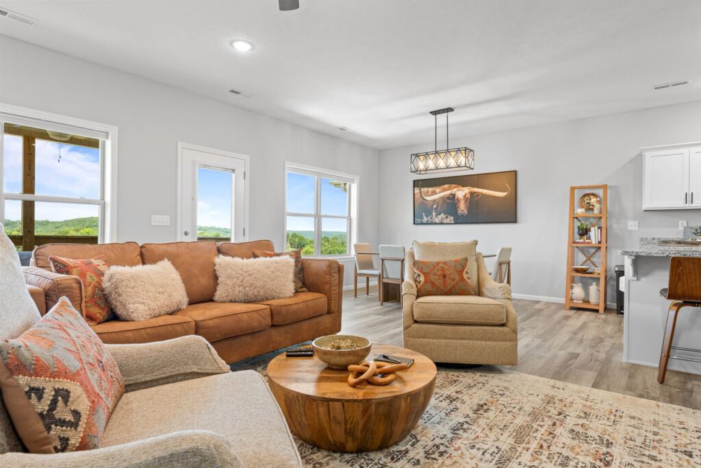 Living space in one of our Branson vacation rentals
